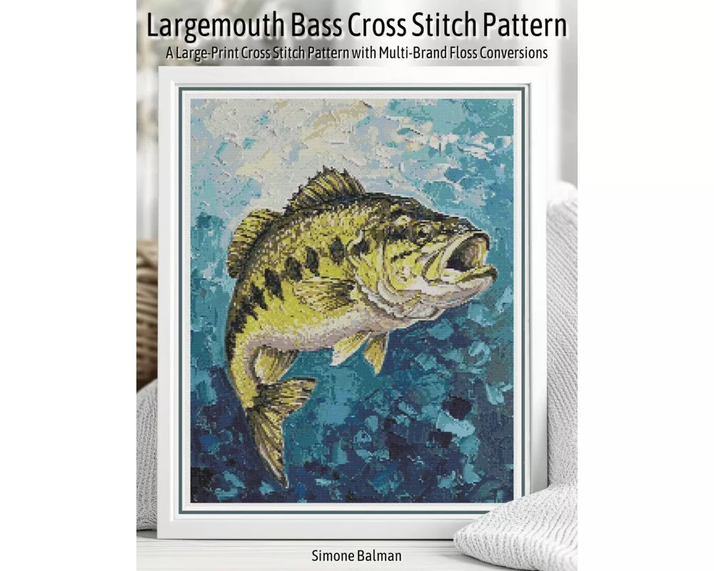 Largemouth Bass Cross Stitch Pattern