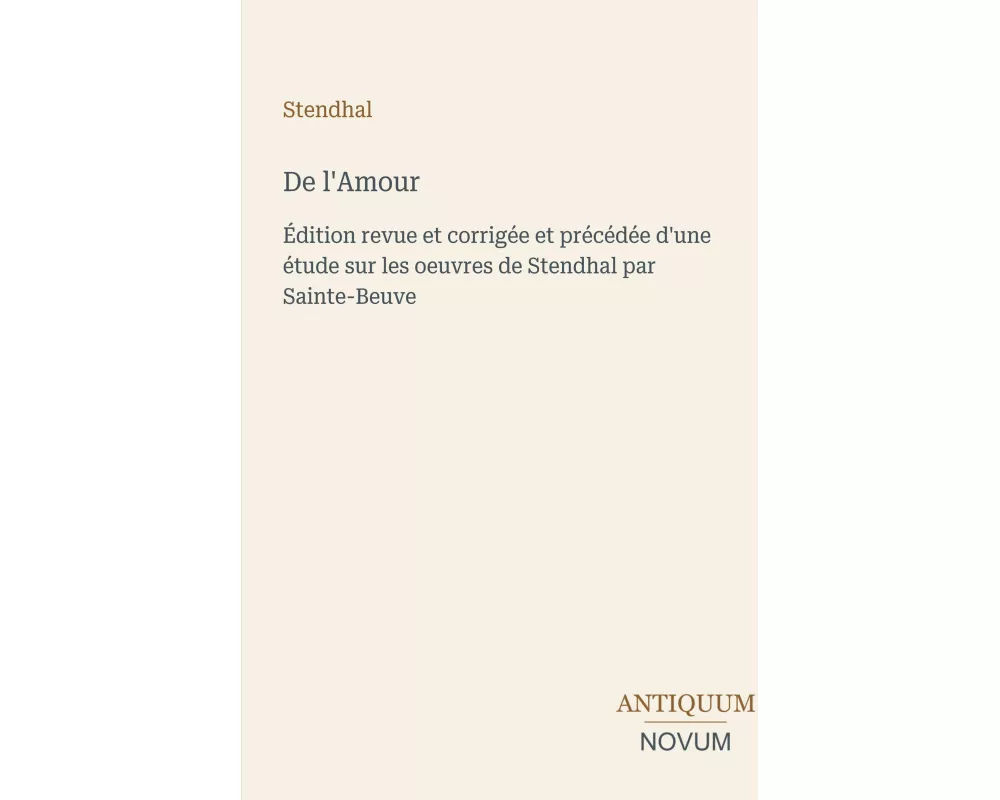 De l'Amour