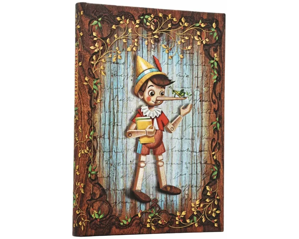 Carlo Collodi, Pinocchio (Fairy Tale Collection) Midi Lined Hardcover Journal (Elastic Band Closure)