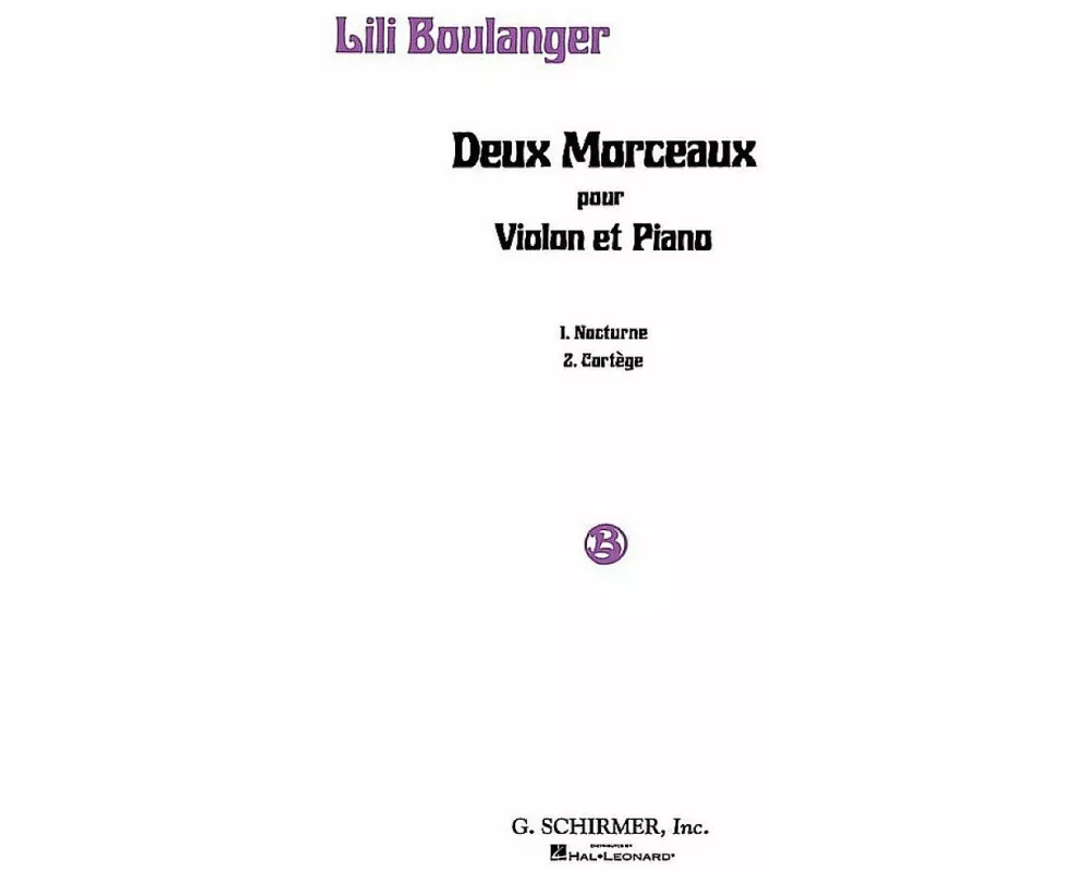 2 Morceaux: Nocturne and Cortege