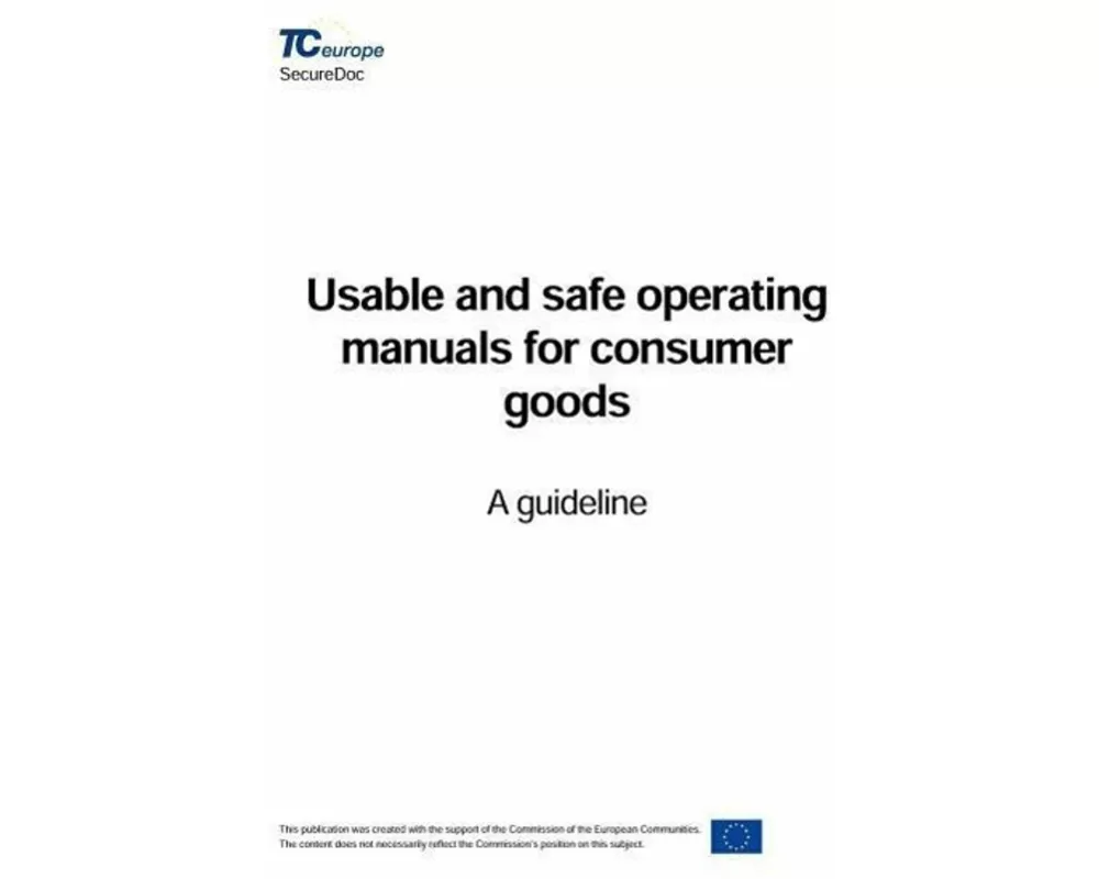 Usable and safe operating manuals for consumer goods