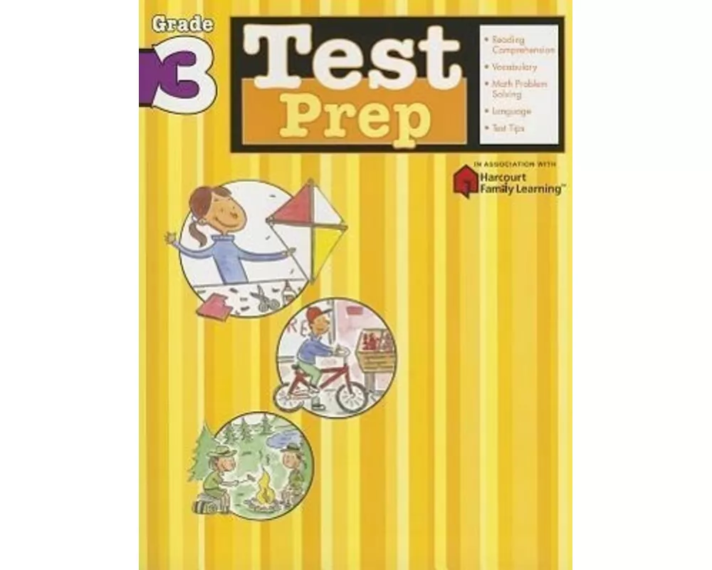 Test Prep: Grade 3 (Flash Kids Harcourt Family Learning)