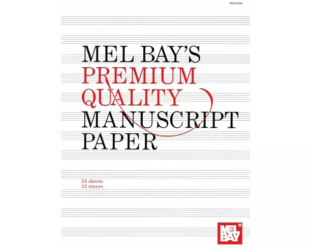 Premium Quality Manuscript Paper Twelve-Stave Quire (24)