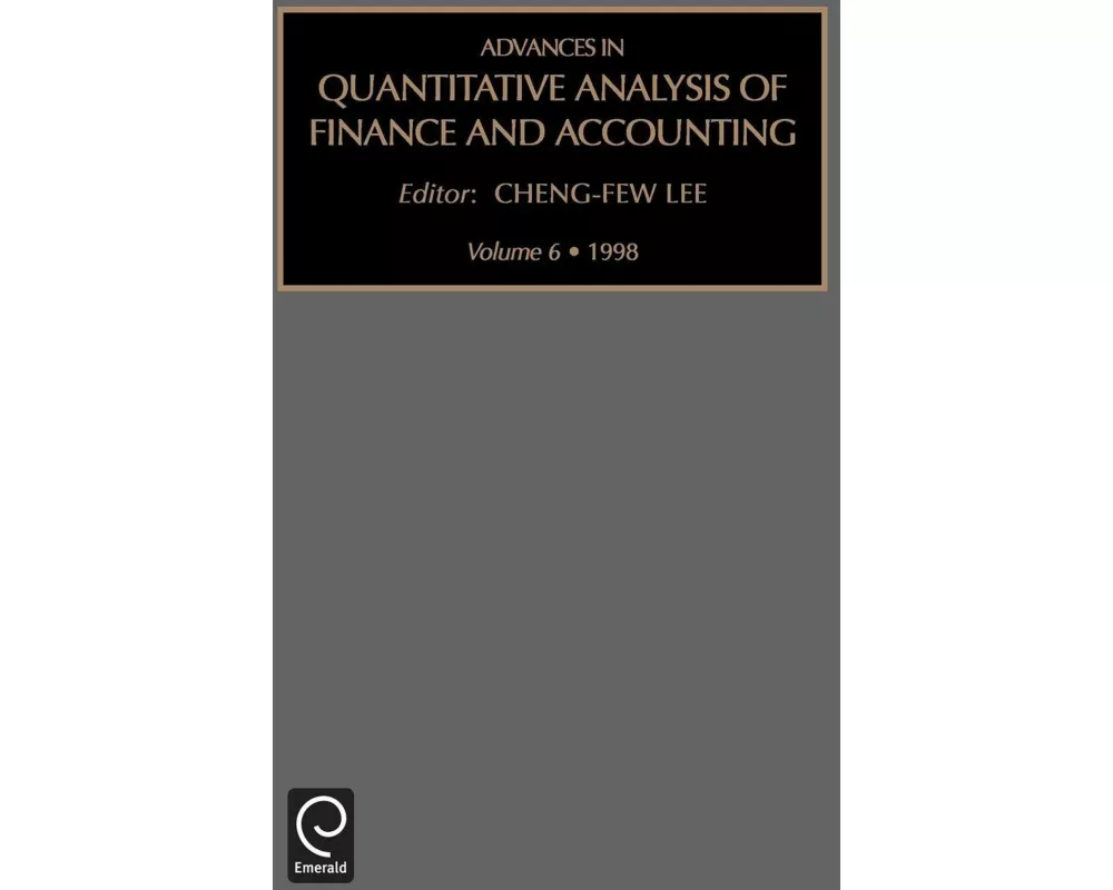 Advances in Quantitative Analysis of Finance and Accounting