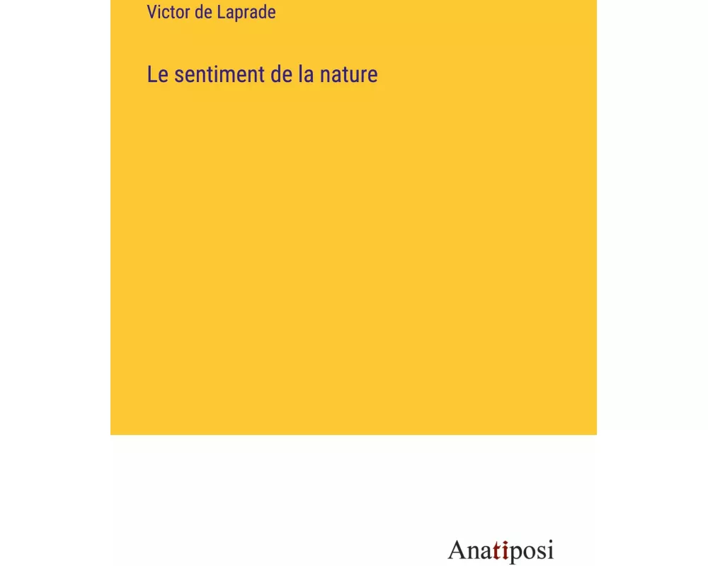 Le sentiment de la nature