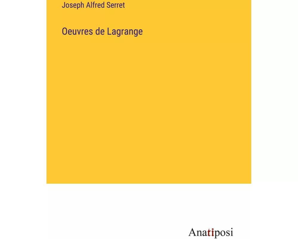 Oeuvres de Lagrange