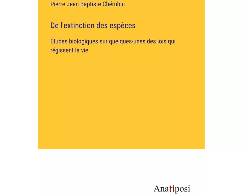 De l'extinction des espèces