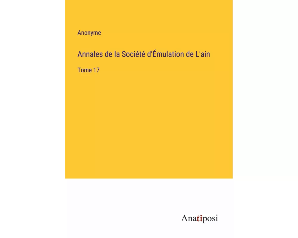 Annales de la Société d'Émulation de L'ain