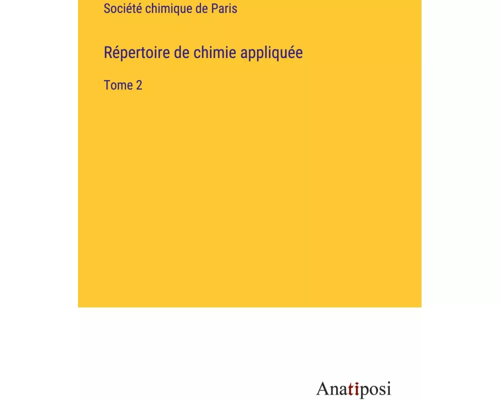 Répertoire de chimie appliquée