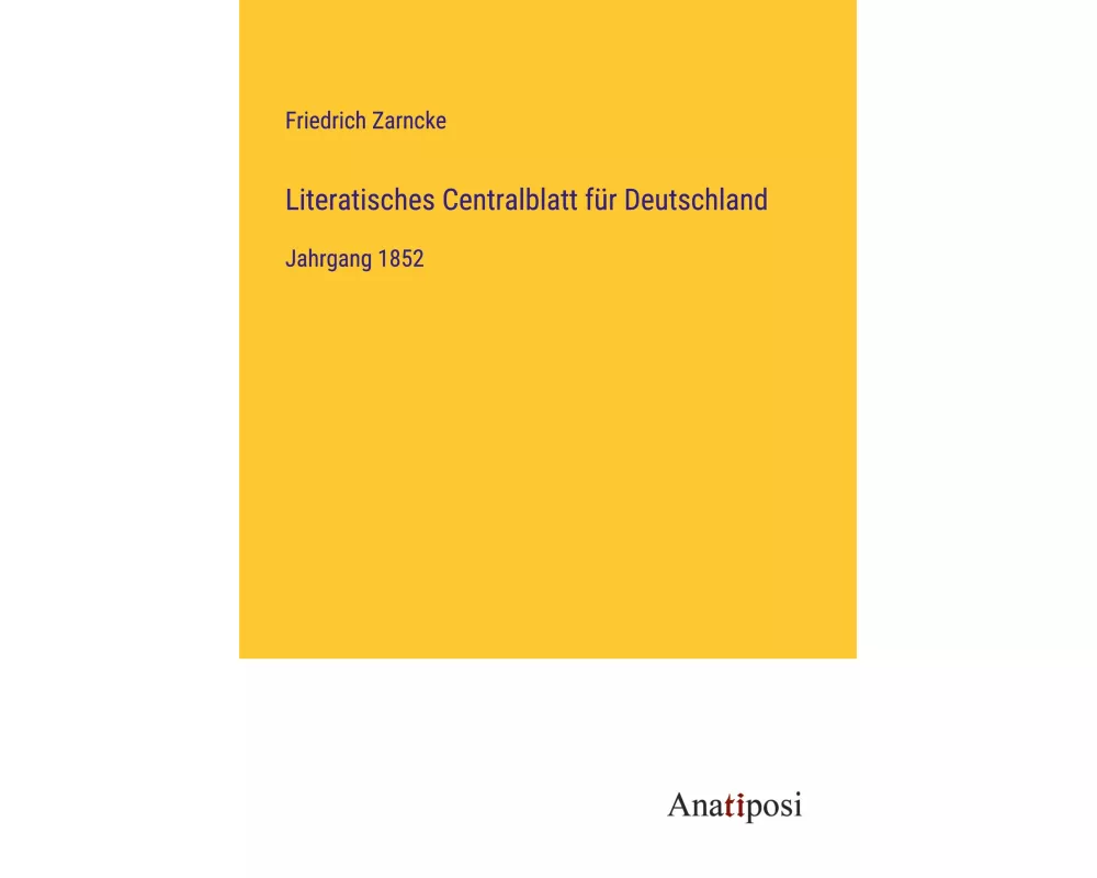 Literatisches Centralblatt für Deutschland