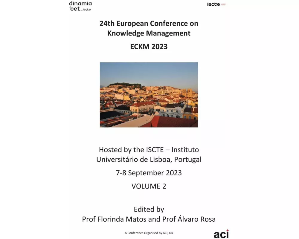 ECKM vol 2- Proceedings of the 24th European Conference on Knowledge Management-VOL 2