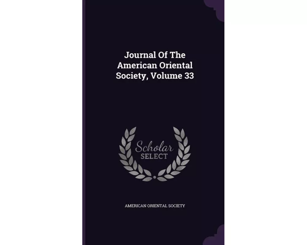 Journal of the American Oriental Society, Volume 33