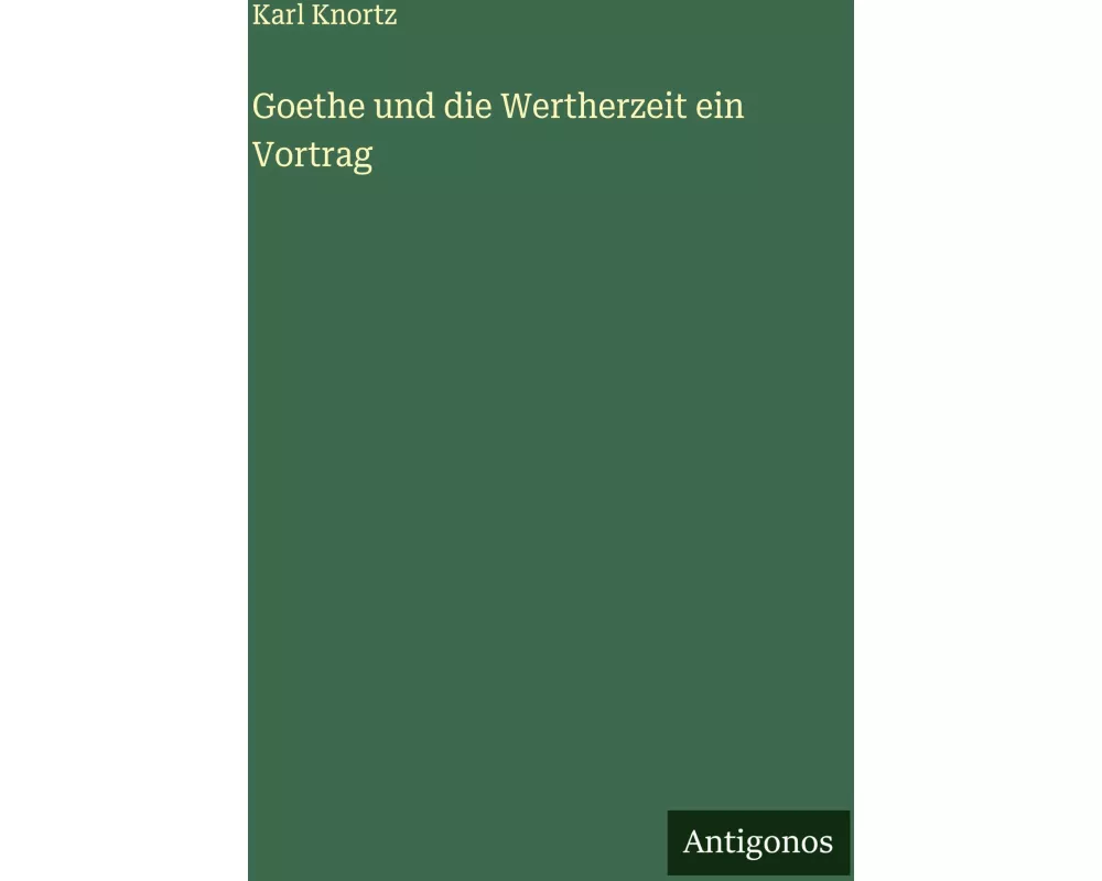Goethe und die Wertherzeit ein Vortrag