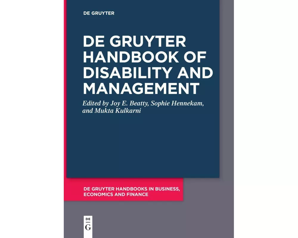 De Gruyter Handbook of Disability and Management