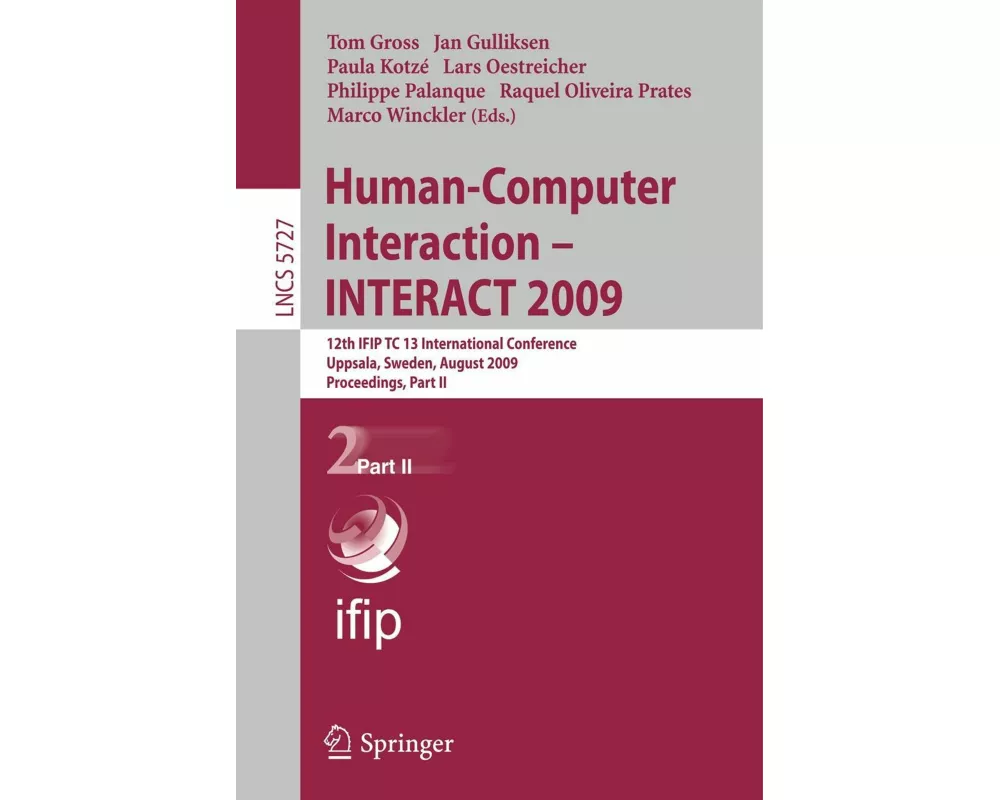 Human-Computer Interaction - INTERACT 2009