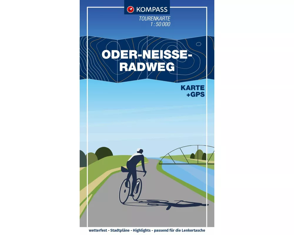 KOMPASS Fahrrad-Tourenkarte Oder-Neiße-Radweg 1:50.000