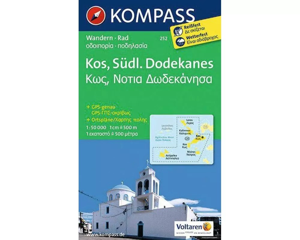 KOMPASS Wanderkarte 252 Kos - Südlicher Dodekanes 1:50.000
