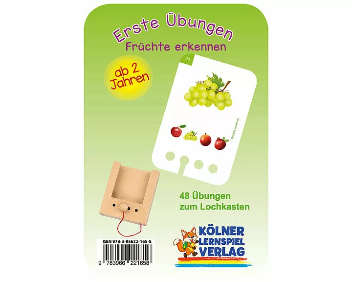 Lochkasten. Erste Übungen - Früchte erkennen 2+