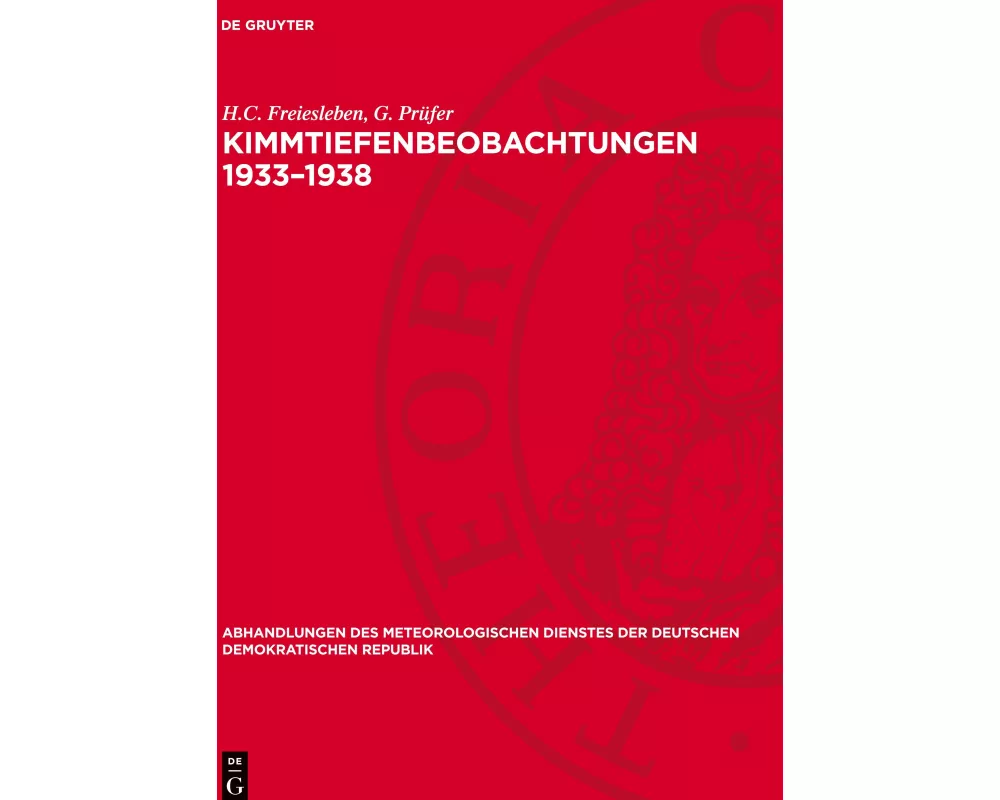 Kimmtiefenbeobachtungen 1933–1938