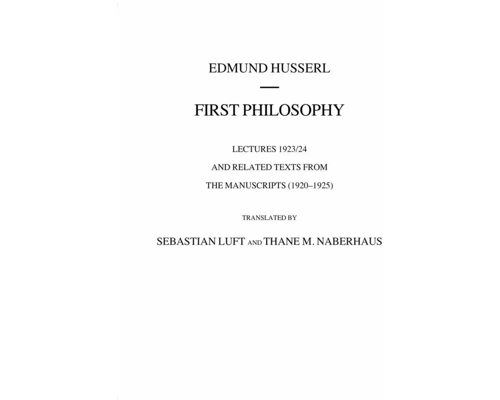 First Philosophy