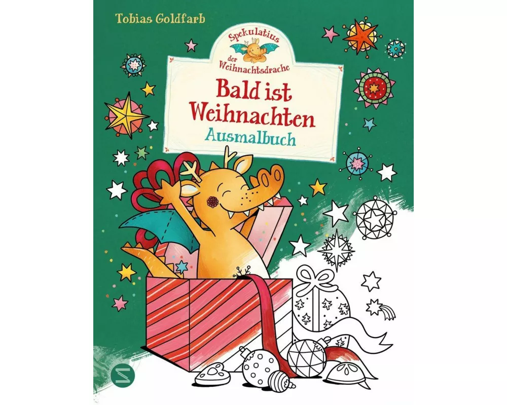 Spekulatius, der Weihnachtsdrache. Bald ist Weihnachten. Ausmalbuch