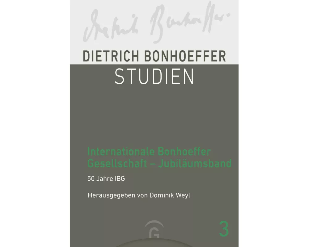 Internationale Bonhoeffer Gesellschaft – Jubiläumsband