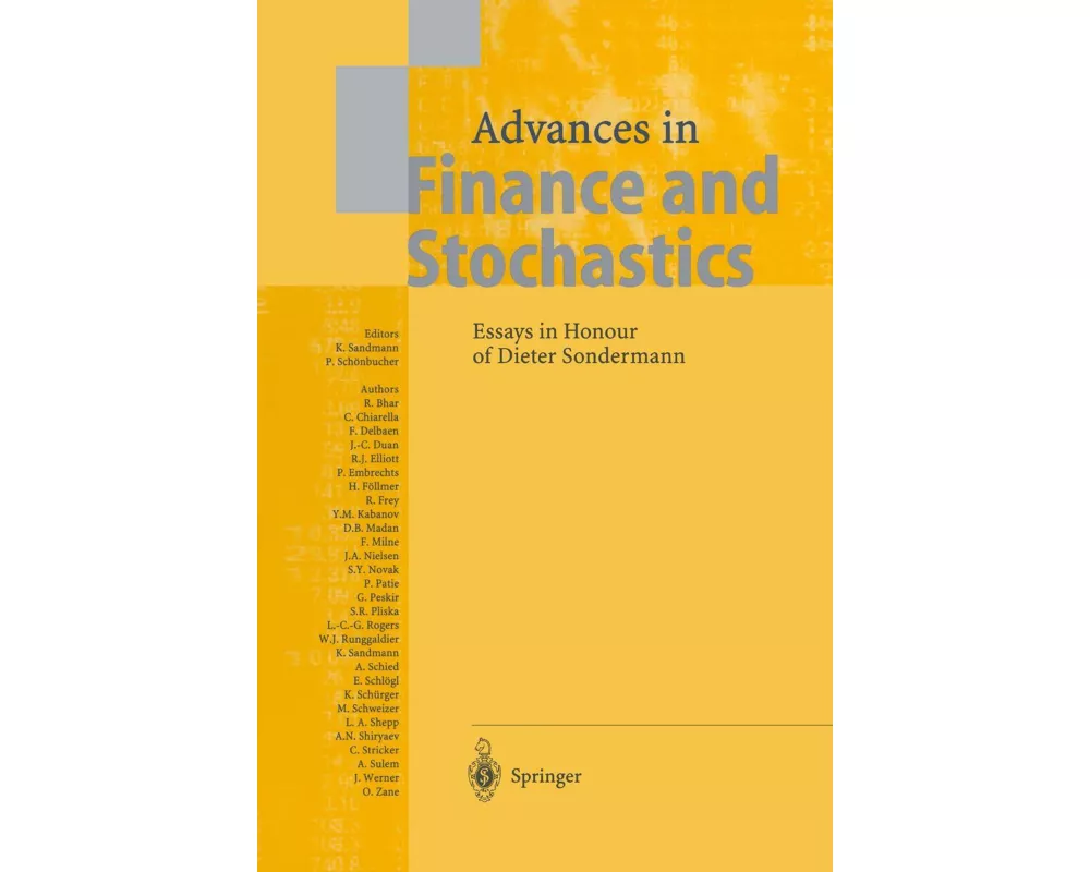 Advances in Finance and Stochastics