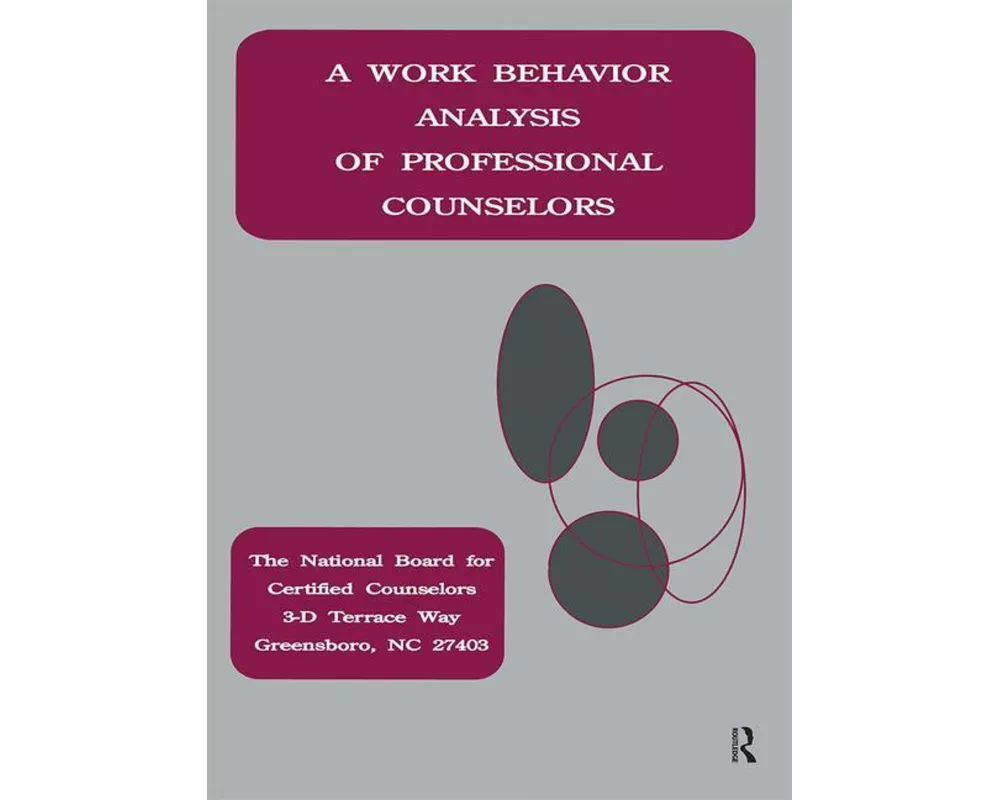 A Work Behavior Analysis Of Professional Counselors
