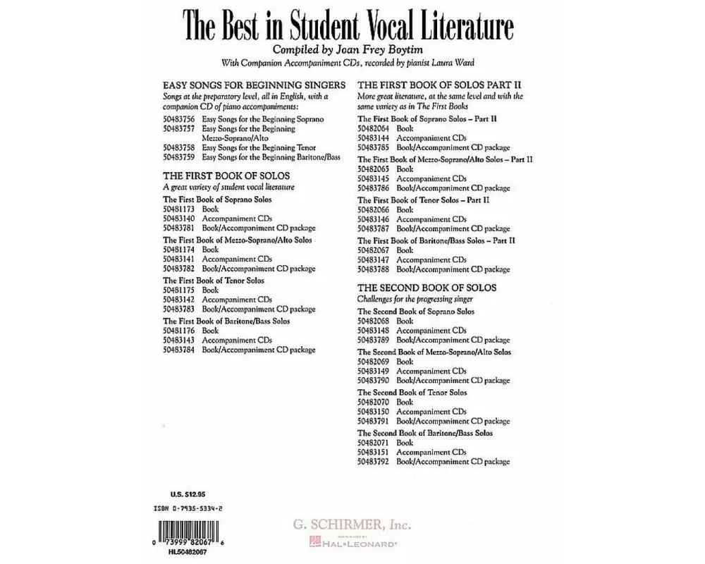 The First Book of Baritone/Bass Solos, Part II