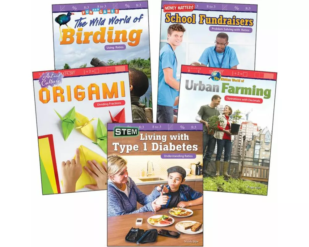 Fractions, Decimals, and Ratios Grade 6: 5-Book Set
