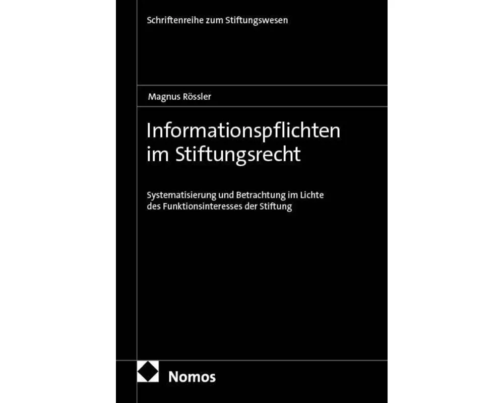 Informationspflichten im Stiftungsrecht