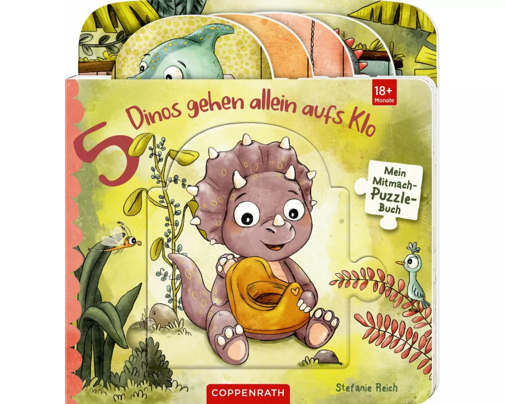 Mein Mitmach-Puzzle-Buch: 5 Dinos gehen allein aufs Klo