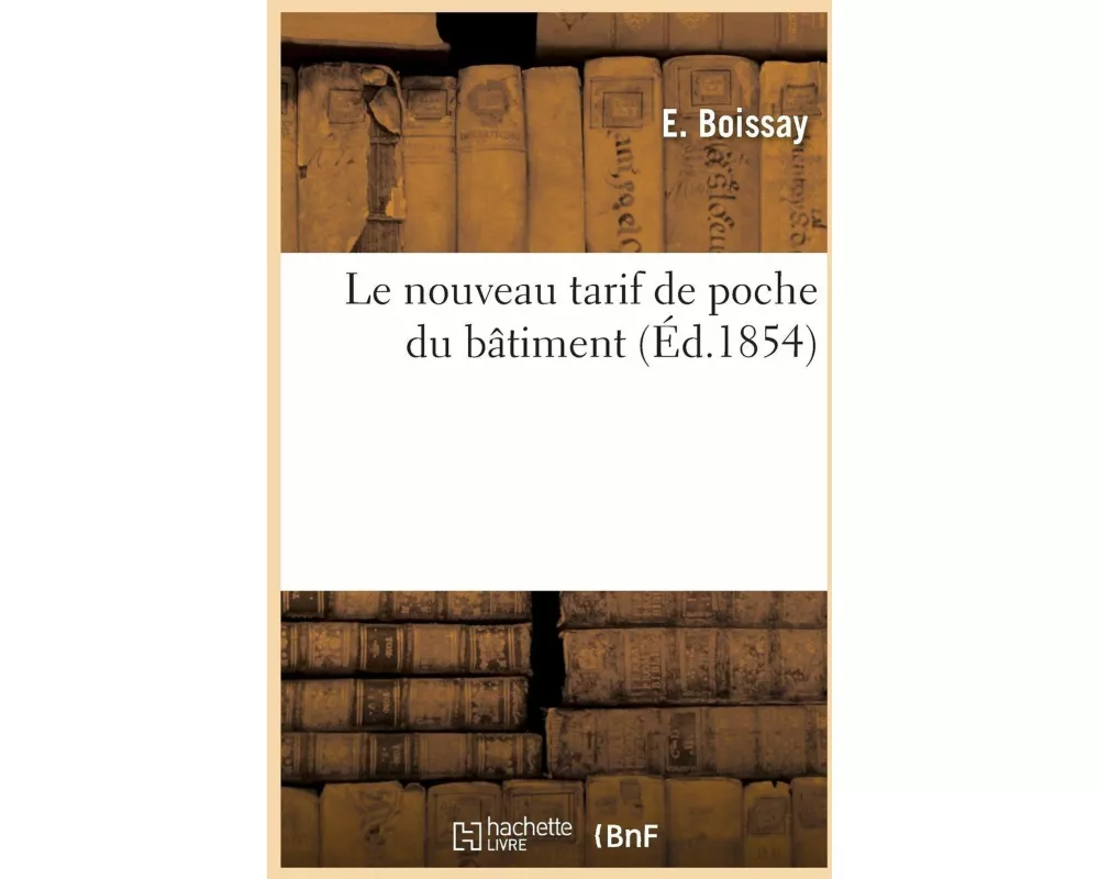 Le nouveau tarif de poche du bâtiment