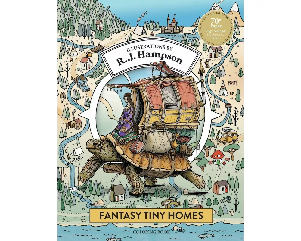 Fantasy Tiny Homes Coloring Book