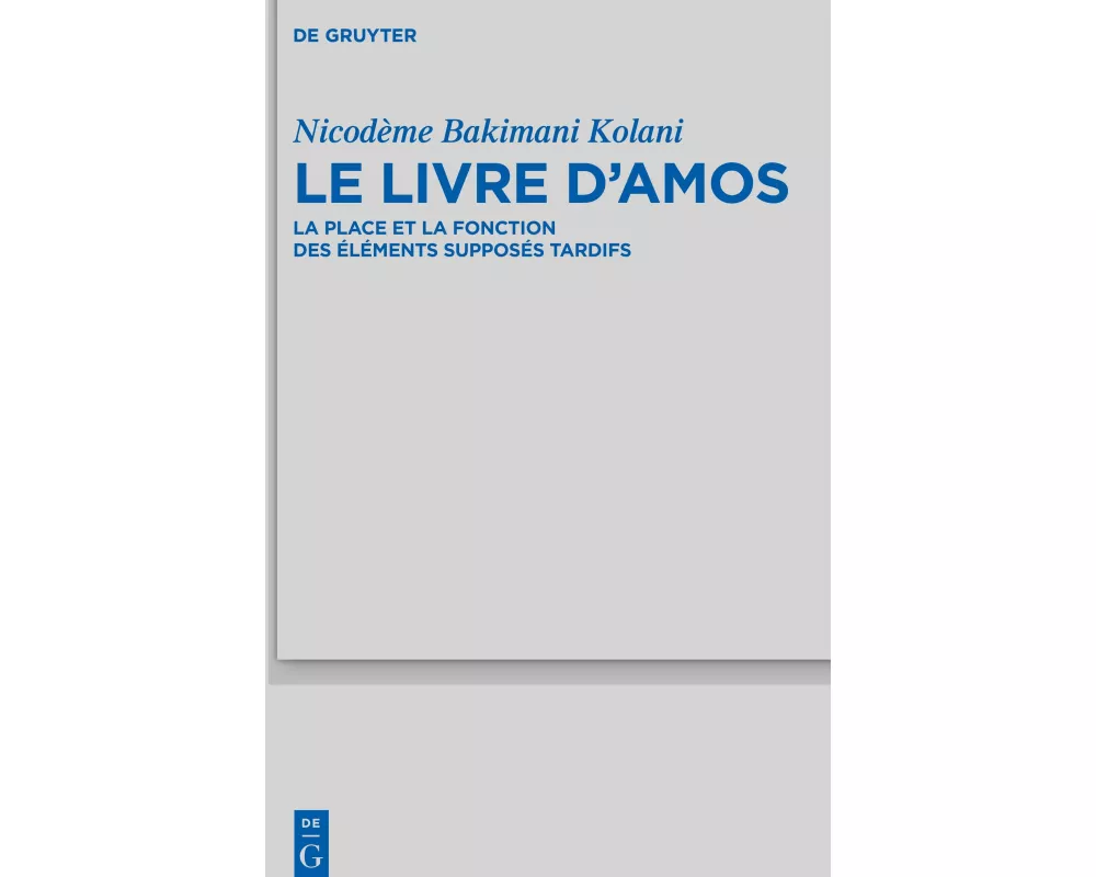 Le livre d'Amos
