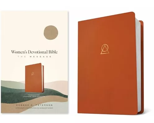The Message Women's Devotional Bible (Leather-Look, Terracotta)