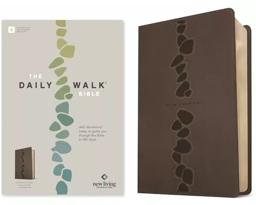 The Daily Walk Bible Nlt, Filament Enabled (Leatherlike, Stepping Stones Dark Taupe)