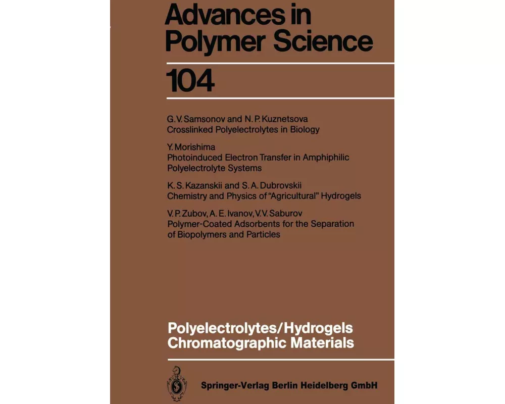 Polyelectrolytes Hydrogels Chromatographic Materials
