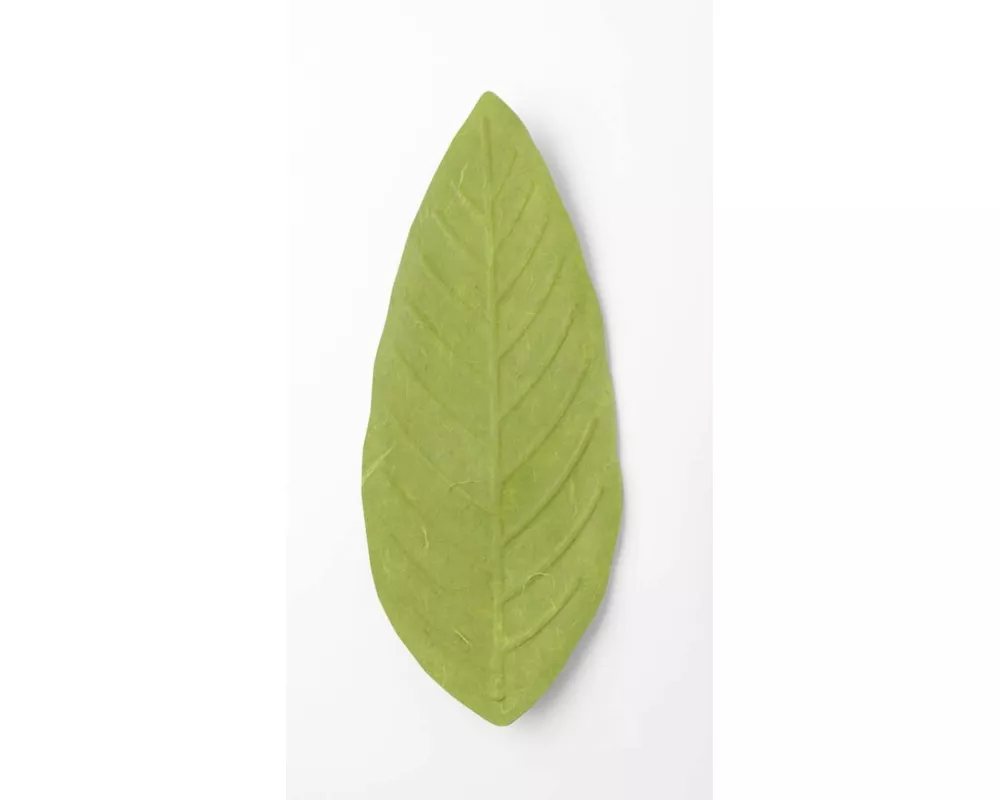 Flexible Hanji-Papierschale Blatt Grün – Ablage / Servierschale aus koreanischem Hanji-