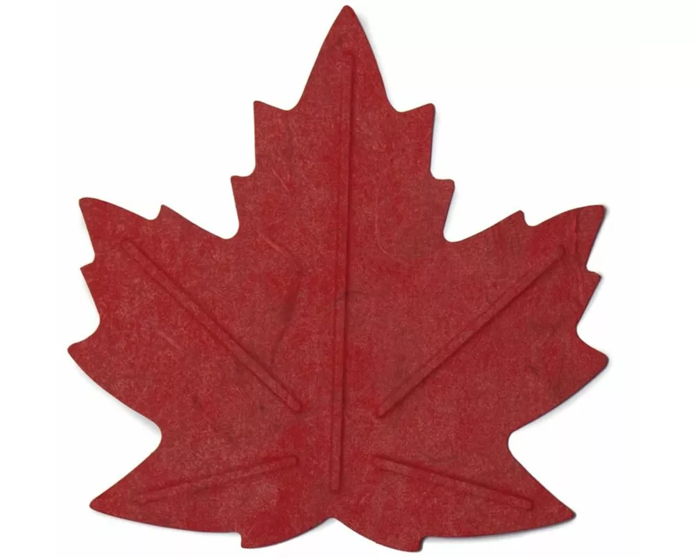Flexible Hanji-Papierschale Ahornblatt Rot – Ablage / Servierschale aus koreanischem Hanji-Papier