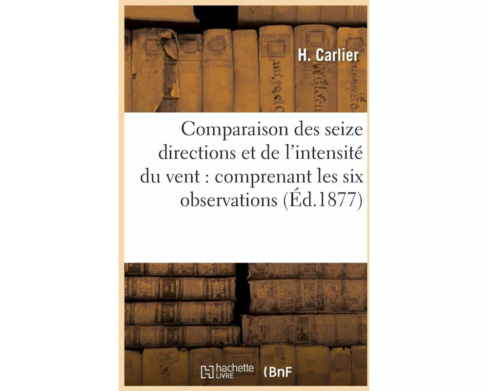 Comparaison des seize directions et de l'intensité du vent comprenant les six observations