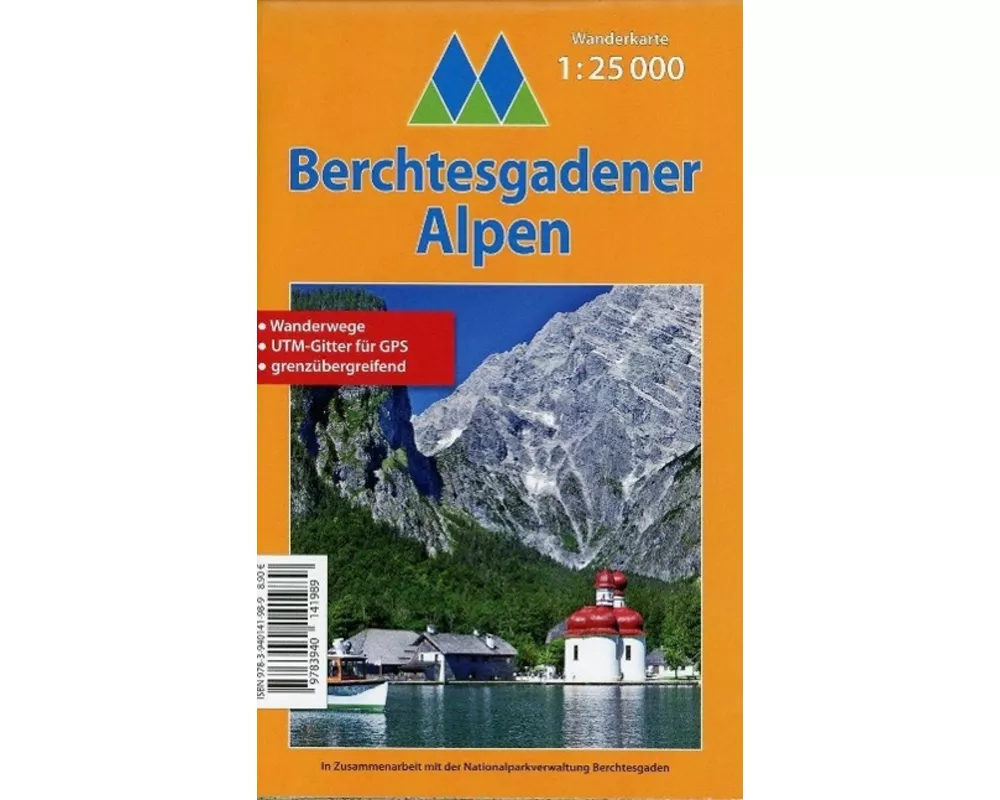 Wanderkarte Berchtesgadener Alpen 1 : 25 000