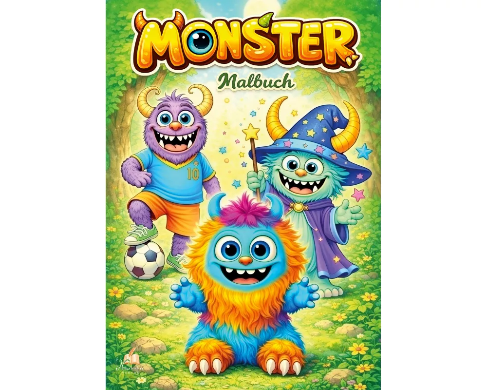 Monster Malbuch für Kinder ab 6 Jahren mit 50 schönen Ausmalmotiven