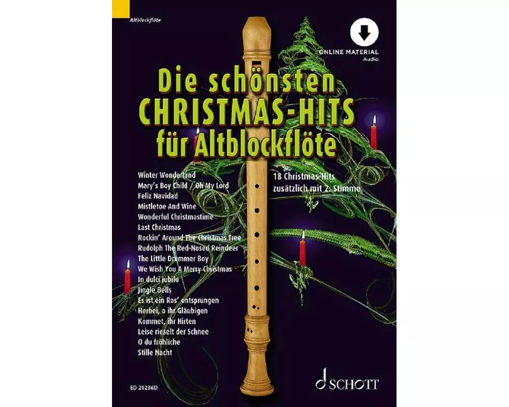 Die schönsten Christmas-Hits für Alt-Blockflöte