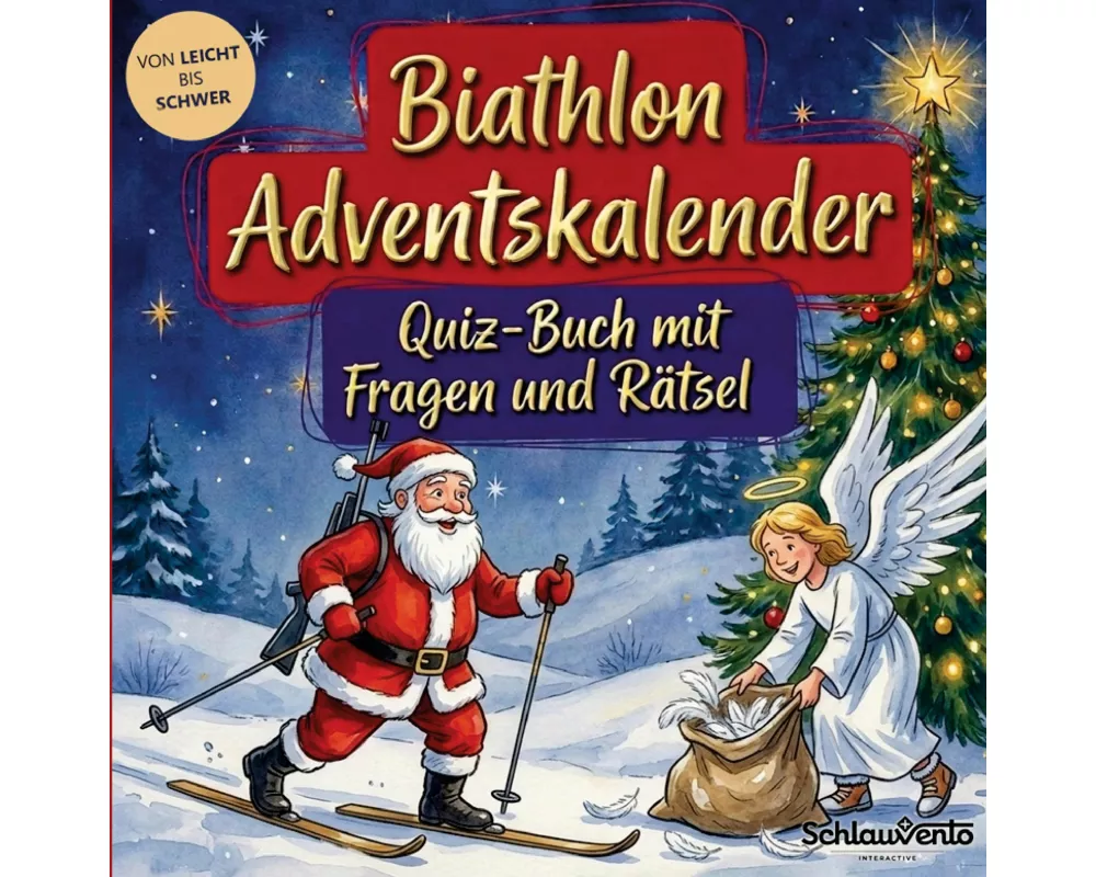 Biathlon-Adventskalender: Quiz-Buch mit Fragen und Rätsel