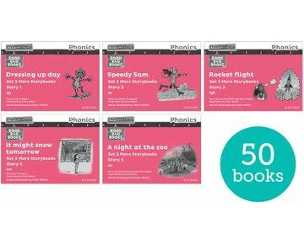 Read Write Inc. Phonics: Pink Set 3 More Black & White Storybooks (Pack of 50)