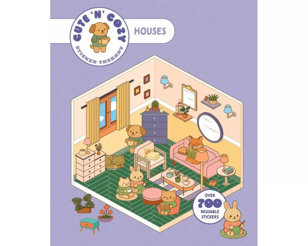 Cute 'n' Cozy Sticker Therapy: Homes