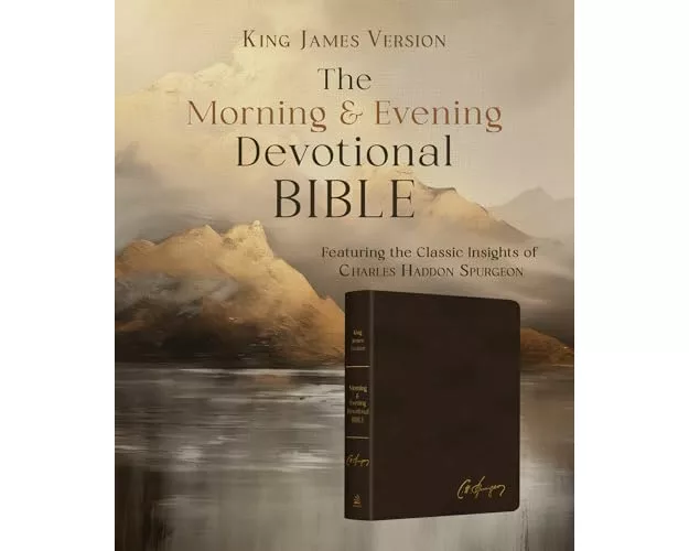 Charles Spurgeon's Morning & Evening Devotional Bible KJV [Espresso Brown Signature]