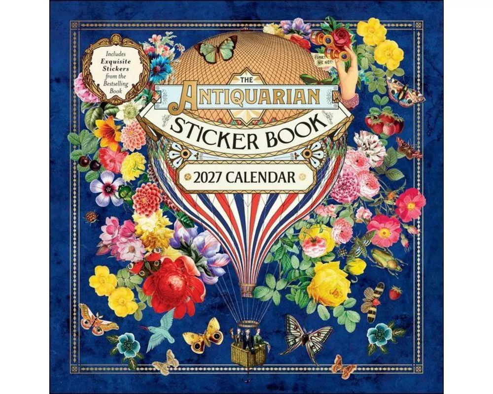 The Antiquarian Sticker Book 2027 Wall Calendar