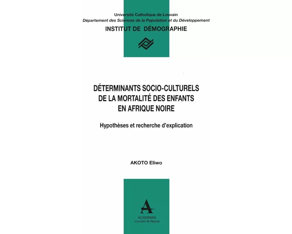 Déterminants socio-culturels de la mortalité des enfants en Afrique noire